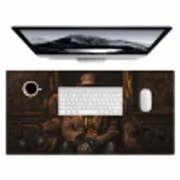 Chimpansee - Stoel - Pak - Bruin Muismat XXL klein -3d