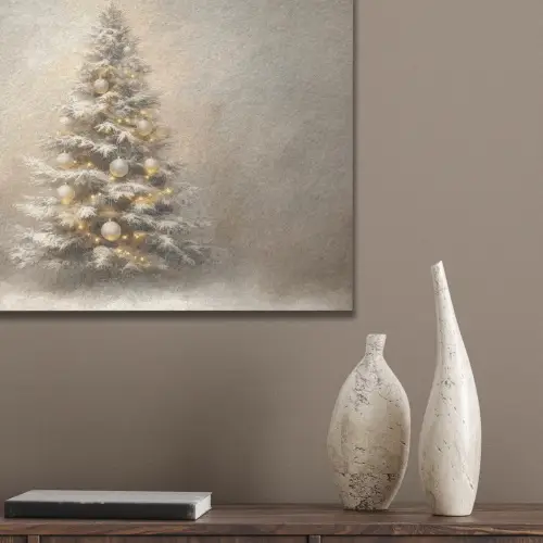 Kerst - kerstboom - Sneeuw - Art PET vilt klein -sfeer6_closeup