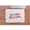 Koeienprint - Roze - Cowboy - Horse laptophoes neopreen klein -tafel