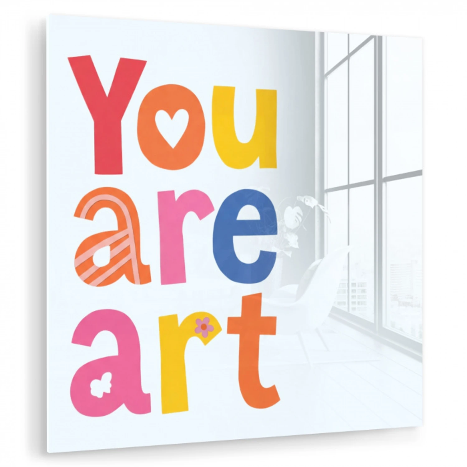 You are art - Kleurrijk - Grafisch plexiglas 5mm klein -zzzproduct_nieuw