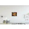 Explosie - Verfstructuur - Goud - Abstract textielposter latten blank klein -kinderkamer