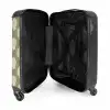 Patronen - Schelp patroon in grijsgroen NBS - Handbagage koffer - Kinderen Unisex middel -binnenkant