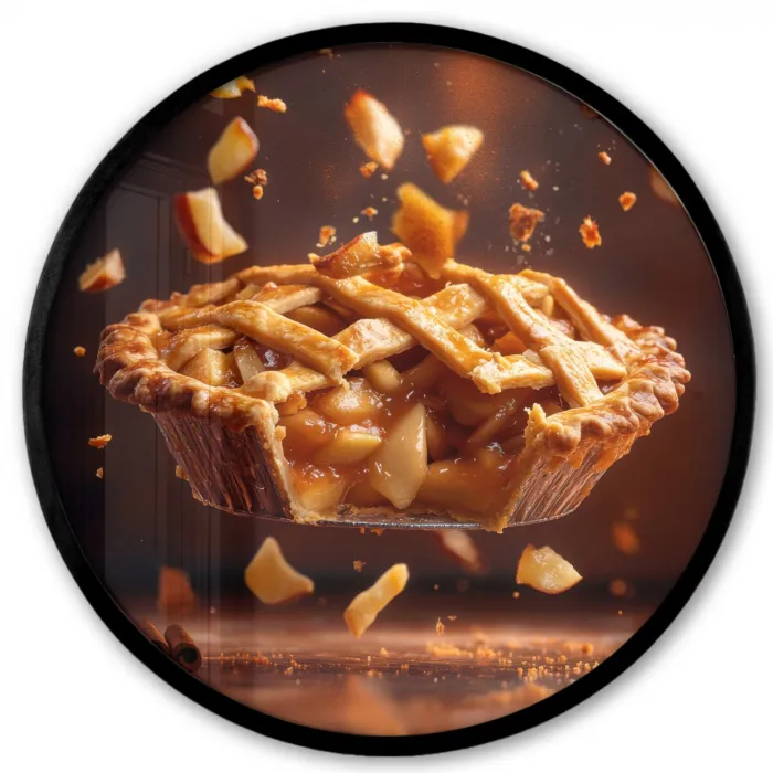 Appel - Taart - Warm - Eten Fotolijst rond zonder passe partout klein -3d