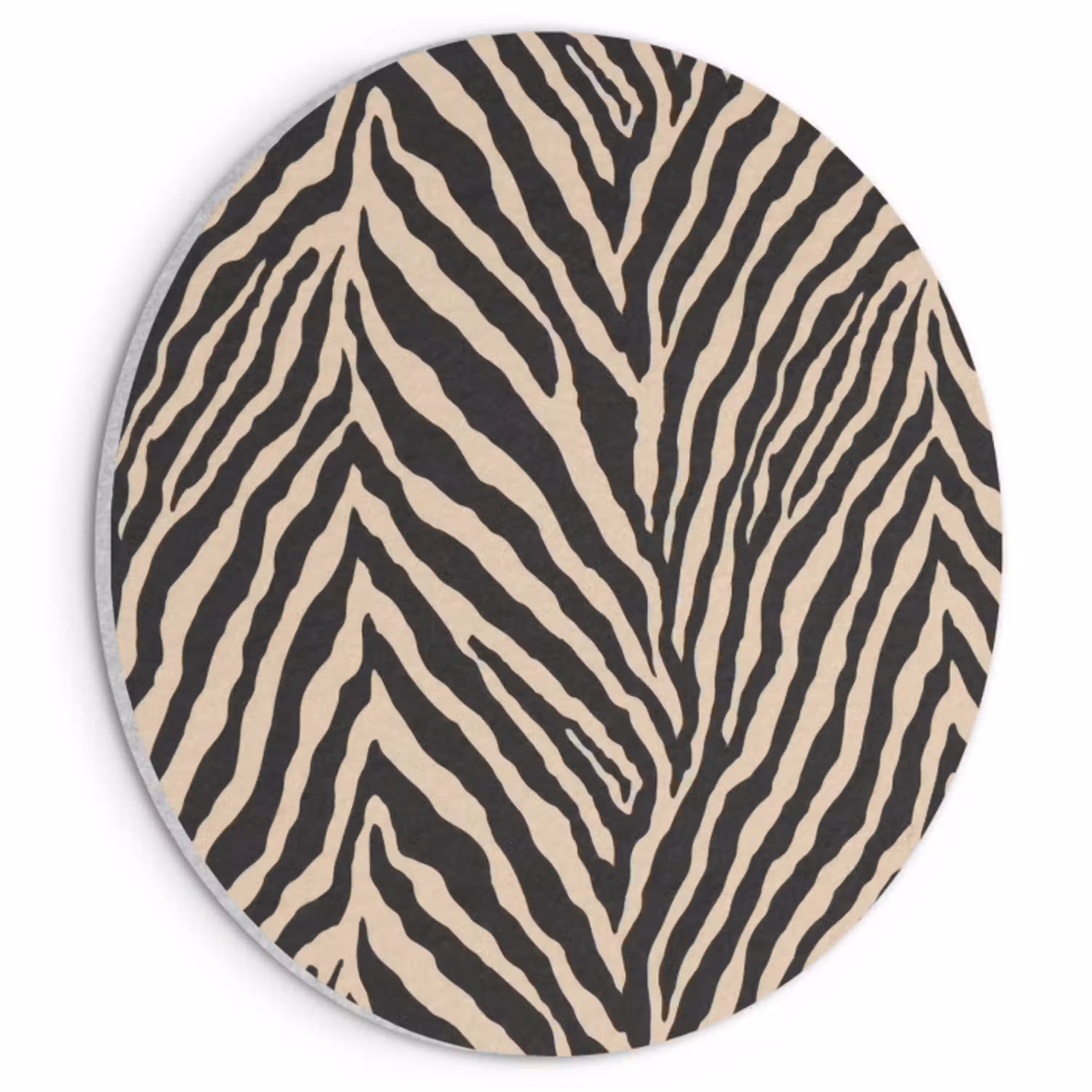 Zebra - Klassiek - Zwart Akoestische PET Vilt - Rond klein 838 -3d
