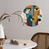 Geometrisch - Strakke vormen - Kleurrijk Wandcirkel behangsticker klein -sfeer3