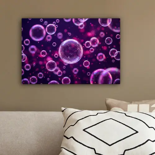 Paars - Bubbels - Schuim canvas 2cm klein -sfeer3