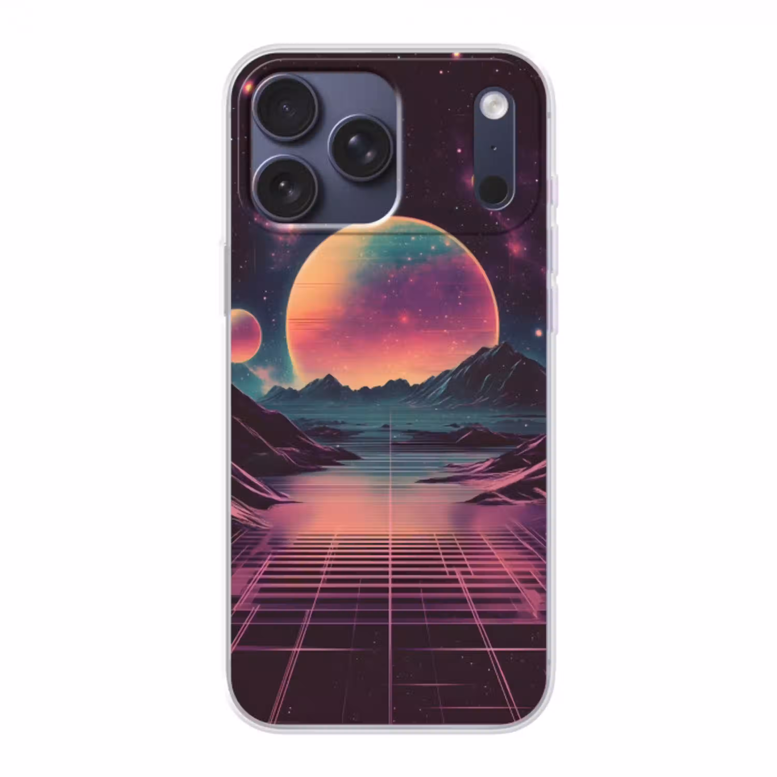 Landschap - Planeten - Horizon - Paars Telefoonhoesje iPhone 17 Pro Max klein -3d