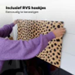 Vacht - Jachtluipaard - Zwart - Wit Inductie beschemer met haakjes klein -ky-ophangen-nl