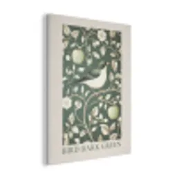 Groen - Vogel  - Bloemen PET vilt klein -3d