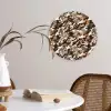 Camouflage - Patroon - Beige - Bruin Wandcirkel plexiglas klein 852 -sfeer4