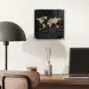 Wereldkaart - Beige - Zwart plexiglas 5mm klein -sfeer6