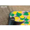 Ananas - Geel - Groen - Tropisch Placemat vinyl groot 368 -closeup