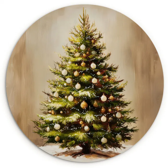 Kerst - Sfeer - Groen Wandcirkel kunststof plaat 5mm dik klein -3d