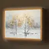 Winter - Bomen - Natuur - Acryl - Kunst Light Box met batterij (Wandlamp) middel -z3d_website