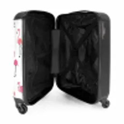 Flamingo feestje NBS - Handbagage koffer - Unisex middel -binnenkant