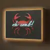 Krab - Rood - Neon - Quote Light Box met batterij (Wandlamp) middel -z3d_website