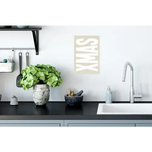 Xmas - Kerst - Japandi - Kerstversiering Muursticker klein -keuken