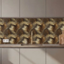 Tropisch - Bladeren - Goud keuken achterwand 2 middel 871 zz_3dshopping