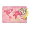 Wereldkaart - Roze - Vaag Placemat vinyl groot -zzzproduct_Kitchenyeah-website