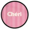 Gestreept - Roze - Chéri Fotolijst rond zonder passe partout klein -3d