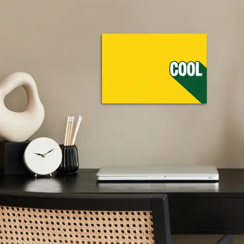 Cool - Geel - Groen poster papier klein -sfeer1