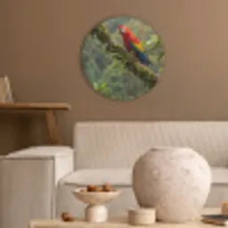 Ara - Jungle - Rood Akoestische PET Vilt - Rond klein -sfeer1