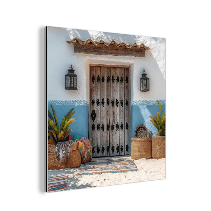 Deur - Manden - Planten aluminium wit klein -3d