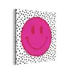 Smiley - Roze - Stippen aluminium wit klein -3d