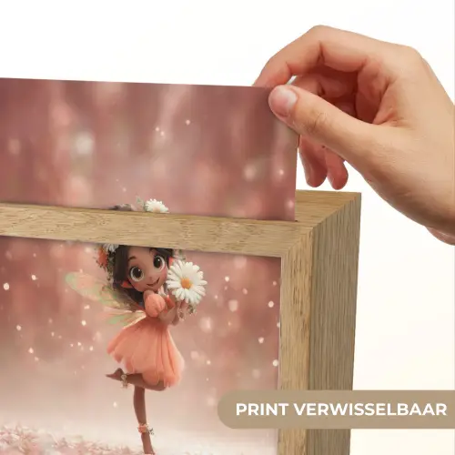 Bloemenfee - Roze - Meisje Light Box met kabel (Kinderlampje) klein -USP_websiteprintNL
