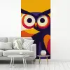 Uil - Grafisch - Kleurrijk - Ogen fotobehang vinyl groot -woonkamer