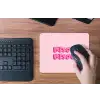 Bisou - Roze - Dikke letters muismat rubber klein -toetsenbord
