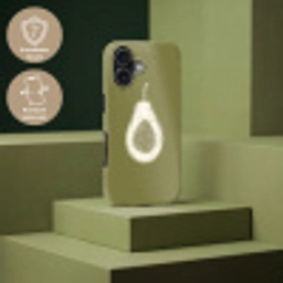 Avocado - Minimalistisch - Illustratie - Groen Toughcase MagSafe Apple iPhone 17 klein -USP_PrintM_DE