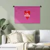 Girl power - Hart - Roze - Rood Wandkleed katoen klein -sfeer7