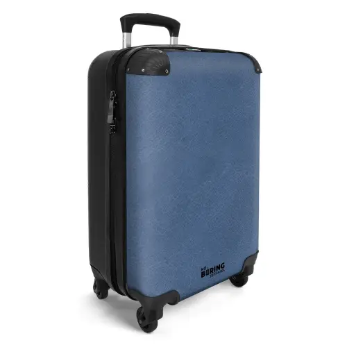 Lederen look blauw NBS - Handbagage koffer - Kinderen Unisex middel -productfoto_3d