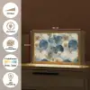 Bladeren - Abstract - Goud - Blauw Light Box met kabel (Tafellamp) klein -USP_websiteoverzichtNL