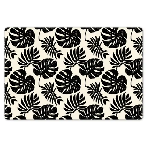 Modern - Monstera - Zwart Placemat vinyl groot 368 -zzsfeer1_Kitchenyeah-website