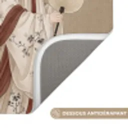 Vrouw - Azië - Kunst - Beige Badmat klein -USP_AntislipFR