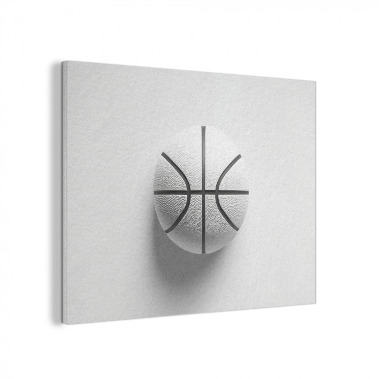 Basketbal - Wit - Schaduw - Lijnen PET vilt klein -3d