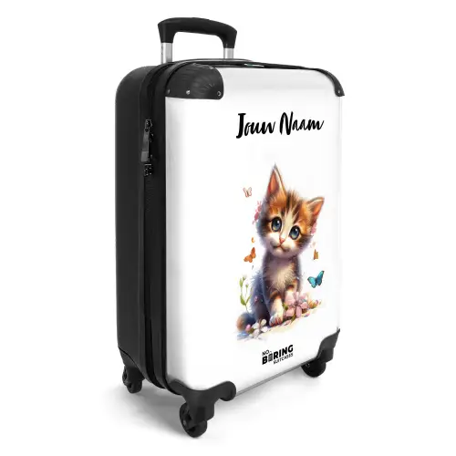 Vera vlinderkitten NBS - Handbagage koffer - Kinderen Unisex middel -productfoto_3d