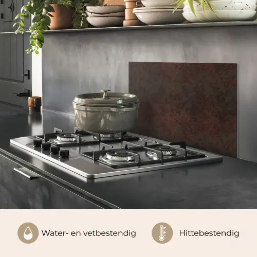 Metaal - Roest - Donker - Bruin keuken achterwand spatscherm klein 900 -usp_NL