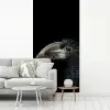 Vogel - Portret - Neushoornvogel - Zwart - Dieren fotobehang vinyl groot -woonkamer