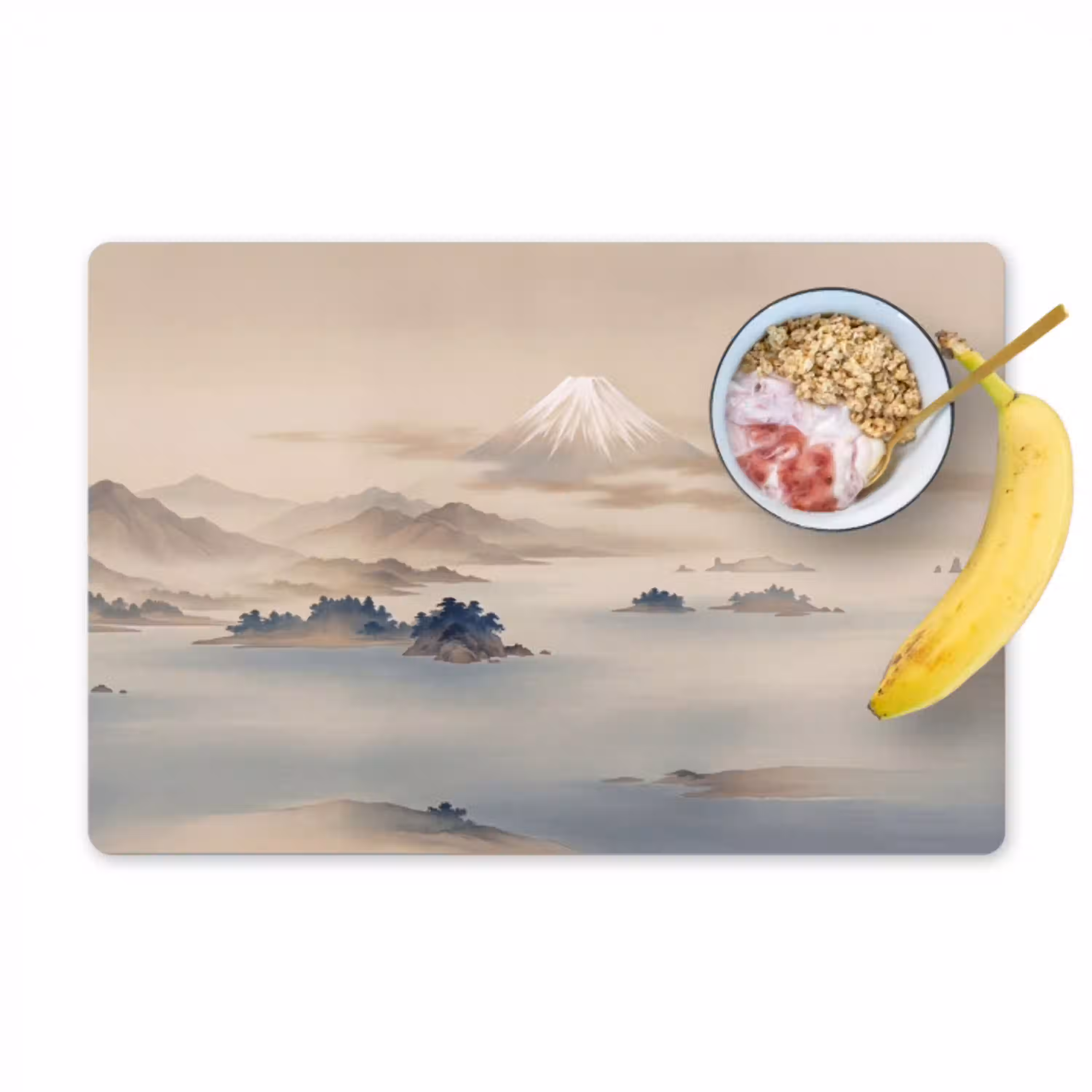 Japans - Landschap - Beige Placemat vinyl groot -zzzproduct_Kitchenyeah-website