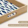 Vissen - Patroon - Blauw - Wit Dienblad Rechthoek middel 911 -USP_HandgreepNL