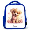 Popke puppy Kinderrugzak - Blauw middel -3d