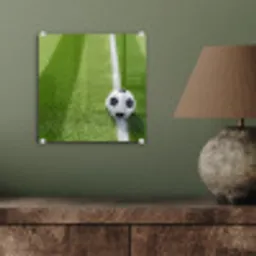 Voetbal - Grasveld - Sport - Groen plexiglas 5mm klein -sfeer3