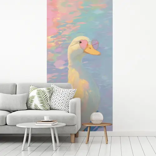 Eend - Zonnebril - Water fotobehang vinyl groot -woonkamer