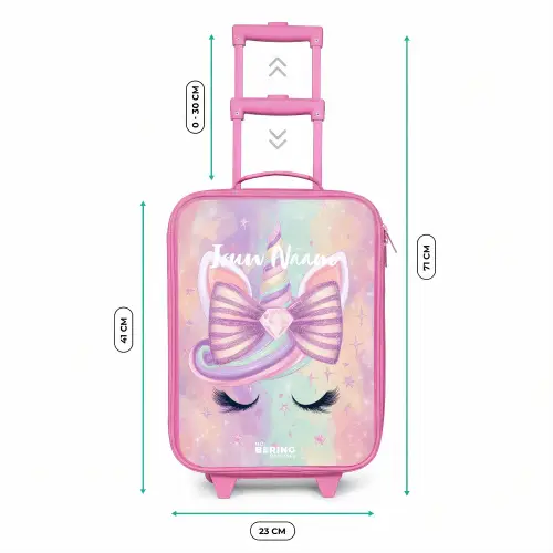 Eenhoorn Kinderkoffer - Roze klein -productfoto_formaten