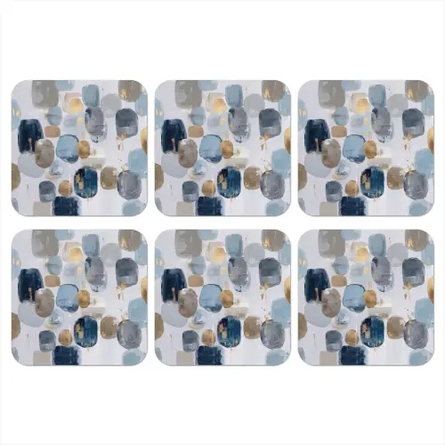Abstract - Goud - Vormen onderzetter kurk middel -3d