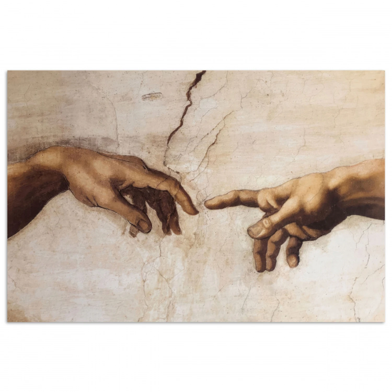 Adam - Michelangelo - Schilderij - Creation of Adam poster papier klein -3d