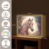 Paard - Natuur - Bloemen - Vlinders - Bos Light Box met batterij (Wandlamp kind) middel -USP_websiteoverzichtNL